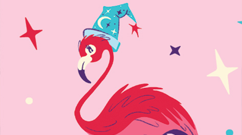 Pinky the Flamingo teaching Velocity Community Youth Members good spending habits