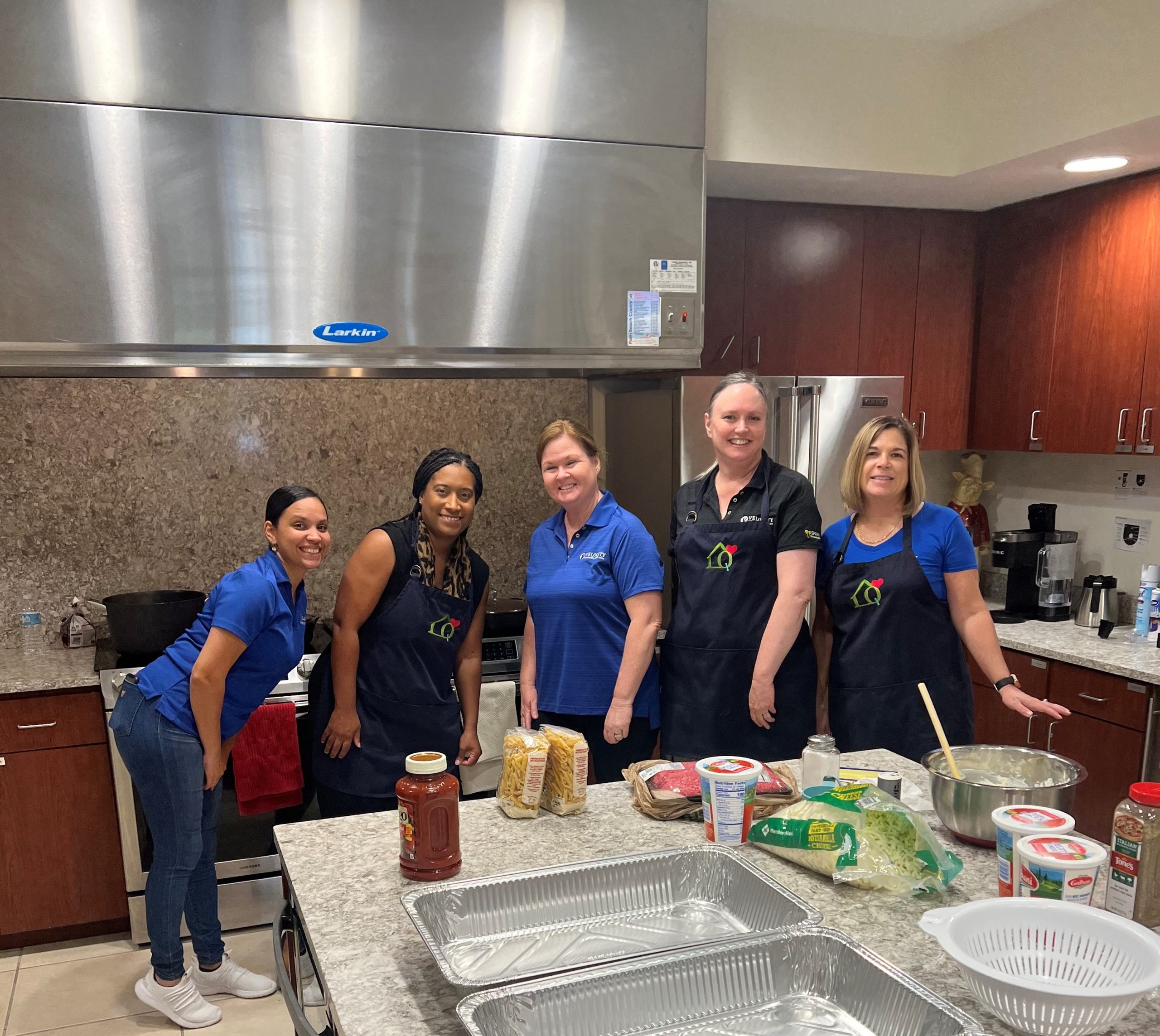 Velocity Community Credit Union staff supporting Quantum House through Chef For A Day